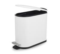 Beldray Pattumiera a pedale per bagno, 5 litri, coperchio con chiusura am bianco