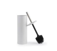 Beldray Scopino e portascopino per WC, trattamento antibatterico, setole in silicone antigraffio, a prova di spruzzi, design discreto, manico lungo, testina igienica facile da pulire, resistente alle