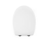Beldray Sedile WC Anti-bac - Chiusura Silenziosa, Pulsante di Rilascio Rapido, Facile da Montare e Rimuovere, Adatto alla Maggior Parte dei WC di Misura Standard, Sedile 23 x 48cm(l x p), Duroplastica