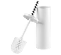 Beldray Set di scopino e supporto per WC - Spazzola per la pulizia della tazza del water da bagno con setole rigide, supporto igienico con design del coperchio, pulizia profonda, LA059451WHTFEU7