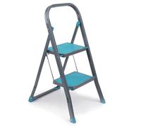 Beldray, turchese LA024510TQ- scala 2 gradini leggera, Scala per hobbistica fai da te, Acciaio, scaletta salvaspazio, Stepladder a 3 gradini