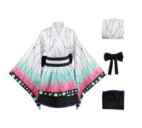 BELEB Anime Kochou Shinobu Halloween Cosplay Costume Partito Abito Kimono (Kochou Shinobu,XXL)