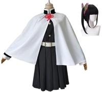 BELEB Anime Tsuyuri Kanao Vestito Kimono Cameriera Vestito Cosplay Costume Accessori Abito Uniformi Parrucca (Tsuyuri Kanao,M)