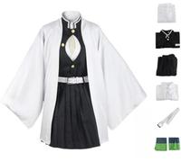 BELEB Costume Cosplay Anime per Kanroji Mitsuri Vestito Festa di Halloween Kimono Cameriera Uniforme (Mitsuri,X-Large)