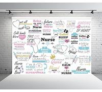 BELECO 1.5x1.2m Tessuto Tema Infermiera Sfondo Grazie Complimenti Scuola Infermieri Laurea Pensionamento Decorazione Festa Bambini Adulti Studio
