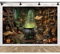 BELECO 1.5x1.5mSfondo in Tessuto Laboratorio Strega Magia Mistica | Officina Gotica della Strega Calderone Pozioni Libreria Sfondo Halloween Party Decorazioni Fotografia Props