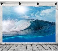 BELECO 1.5x1m Enormi onde del mare Onda da surf Fotografia Sfondo Tessuto Estate tropicale Oceano Sfondo onda Mare blu Sport acquatico Sfondo Baby Surf Compleanno Festa Servizio fotografico