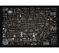 BELECO 1.5x1m Tessuto Tema scientifico Aula Lavagna Sfondo Chimica Matematica Geometria Fisica Scritto a mano Lavagna Sfondo Insegnamento online Arredamento Banner Puntelli foto