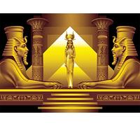 BELECO 2.5x1.8m Tessuto Dorato Egitto Tempio Sfondo Palazzo Sala Scalinata Piramide egiziana Faraone Sfinge Egitto Regina Cleopatra Foto Sfondo Carta da parati Egitto Decorazioni per feste