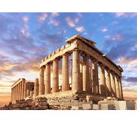 BELECO 2.7x1.8m Fondale fotografico in tessuto dell'antica Grecia, Tempio del Partenone dell'acropoli di Atene, Grecia, Fondali per la mitologia, Articoli per feste, Decorazioni per feste