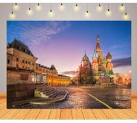 BELECO 3.6x3m Sfondo Tessuto Cattedrale San Basilio | Monumento Russo Piazza Rossa Mosca Sfondo Decorazione Festa Russa Telo Di Sfondo