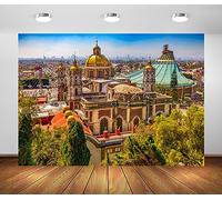 BELECO 3x2.5m Sfondo Basilica Guadalupe Messico, Panorama Cattedrale Città Messicana, Decorazione Chiesa Religiosa Viaggio Studio Foto