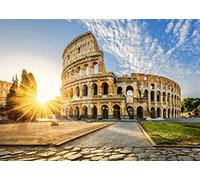 BELECO 3x2.5m Tessuto Roma Colosseo Sfondo Rovine di edifici antichi Italia Punto di riferimento Patrimonio storico europeo Arena Fotografia Sfondo Italia Decorazioni per feste