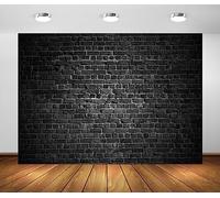 BELECO 4.5x3m Sfondo di muro di mattoni neri in tessuto Sfondo di muro di mattoni neri di pietra vintage Sfondo di mattoni neri Decorazioni per feste a tema Servizio fotografico di compleanno