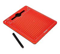 Beleduc 21091 - Il magico gioco magnetico, tavolo da disegno magnetico, da portare con sé, rosso, piccolo 175 x 215 x 12 mm, giochi, da 3 anni