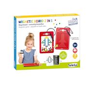 Beleduc Lavagna magnetica 2 in 1, gioco magnetico - giocabile su entrambi i lati, gioco di apprendimento magnetico e lavagna per pittura per bambini, gioco creativo e disegno, favorisce
