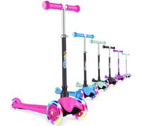 BELEEV Monopattino Bambino 2-6 anni, 3 Ruote Monopattino per Bambina Ragazza Ragazzo, LED Ruote Illuminate, Altezza Regolabile, Ponte Antiscivolo, Monopattino Bambini 2 3 4 5 6 anni Scooter for Kid