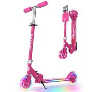 BELEEV V1Plus Monopattino Bambino 2 Ruote, LED Ruote Illuminate & Deck | 3 Altezza Regolabile, Ponte Antiscivolo, Supporto, Carico Massimo 50Kg, Pieghevole Ragazza Ragazzo 3-12 Anni