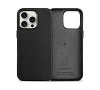 Belemay Custodia in pelle compatibile con iPhone 16 Pro Max, compatibile con MagSafe, pelle martellata di alta qualità, pulsanti in metallo e cornice per fotocamera, slim fit e durevole, cover con