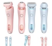 Belerae Brazilian Shaver, Belerae Razor, 2 in 1 Electric Brazilian Shaver for Women, Achieve Silky Smooth Skin Effortlessly (Red+Blue)