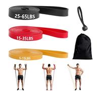 BELEVO Elastici Fitness Donna Uomo, Set Elastico Fitness 3 Pezzi Elastici Palestra Bande Elastiche Fitness Fascia Elastica Fitness Yoga Pull Up Allenamento Della Forza Resistance Band