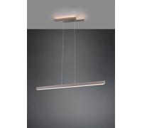 BELFAST SOSPENSIONE ANCHE RETRO-ILLUMINATA CON DIFFUSORE A BI-EMISSIONE ACCIAIO SATINATA L. 115,5CM 44W 4400LM 3000K DIMMERABILE