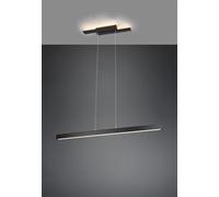 BELFAST SOSPENSIONE ANCHE RETRO-ILLUMINATA CON DIFFUSORE A BI-EMISSIONE ANTRACITE L. 115,5CM 45W 5300LM 3000K DIMMERABILE