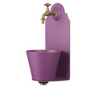 Belfer 42PR Fontana a Parete con Solida Struttura in Acciaio e Rubinetto in Ottone Colore Viola