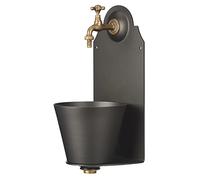 Belfer 42PR Fontana a Parete in Solido Alluminio con Rubinetto in Ottone e Vaschetta Colore Antracite