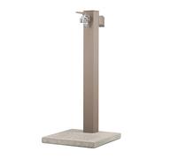 Belfer 42QRRB Fontana a Colonna con Base in Cemento Doppio Rubinetto Gancio Porta Gomma dell'Acqua Colore Tortora