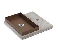 Belfer BSE6 Base in Graniglia di Cemento con Contenitore in Metallo Veniciato
