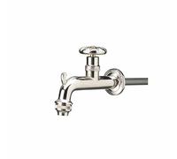 Belfer RUB002 Rubinetto in Ottone Cromato con Attacco 1/2" Maschio e Filetto 3cm