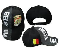 Belga Paese Bianco Nero Lettera Crest 3-D Toppa Sul Lato Ricamato Cappello