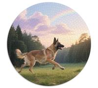 Belgian Malinois 1000 Pezzi Jigsaw Pet Dog Puzzle Rotondo Per Adulti O Bambini Puzzle Creativo Animali Ecofriendly 1000pcs (67.5x67.5cm)