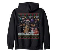 Belgian Malinois Dog Santa Happy Christmas Brutto Natale Felpa con Cappuccio