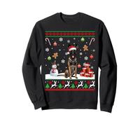 Belgian Malinois Santa Buon Natale Divertente Brutto Natale Felpa