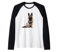 Belgian Tervuren Dog Illustrazione Maglia con Maniche Raglan