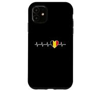 Belgio Heartbeat Design Bandiera Belga Cuore Belga Identità Custodia per iPhone 11