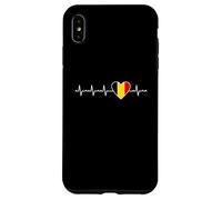 Belgio Heartbeat Design Bandiera Belga Cuore Belga Identità Custodia per iPhone XS Max