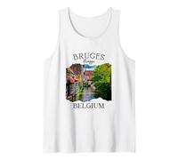 Belgio Heritage Iconico Canale di Bruges Architettura Medievale Canotta