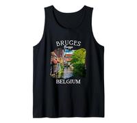 Belgio Heritage Iconico Canale di Bruges Architettura Medievale Canotta