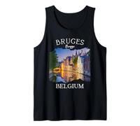 Belgio Heritage Iconico Canale di Bruges Architettura Medievale Canotta