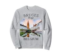 Belgio Heritage Iconico Canale di Bruges Architettura Medievale Felpa