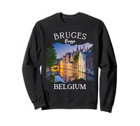 Belgio Heritage Iconico Canale di Bruges Architettura Medievale Felpa
