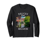 Belgio Heritage Iconico Canale di Bruges Architettura Medievale Maglia a Manica