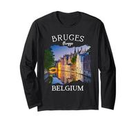Belgio Heritage Iconico Canale di Bruges Architettura Medievale Maglia a Manica