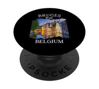 Belgio Heritage Iconico Canale di Bruges Architettura medievale PopSockets PopGrip Adesivo