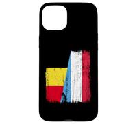 Belgio Lussemburgo Half Flag Belgian Luxembourgish Jersey Custodia per iPhone 15 Plus