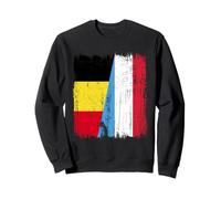 Belgio Lussemburgo Half Flag Belgian Luxembourgish Jersey Felpa