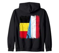 Belgio Lussemburgo Half Flag Belgian Luxembourgish Jersey Felpa con Cappuccio